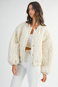 Floral Quilted Bomber Jacket