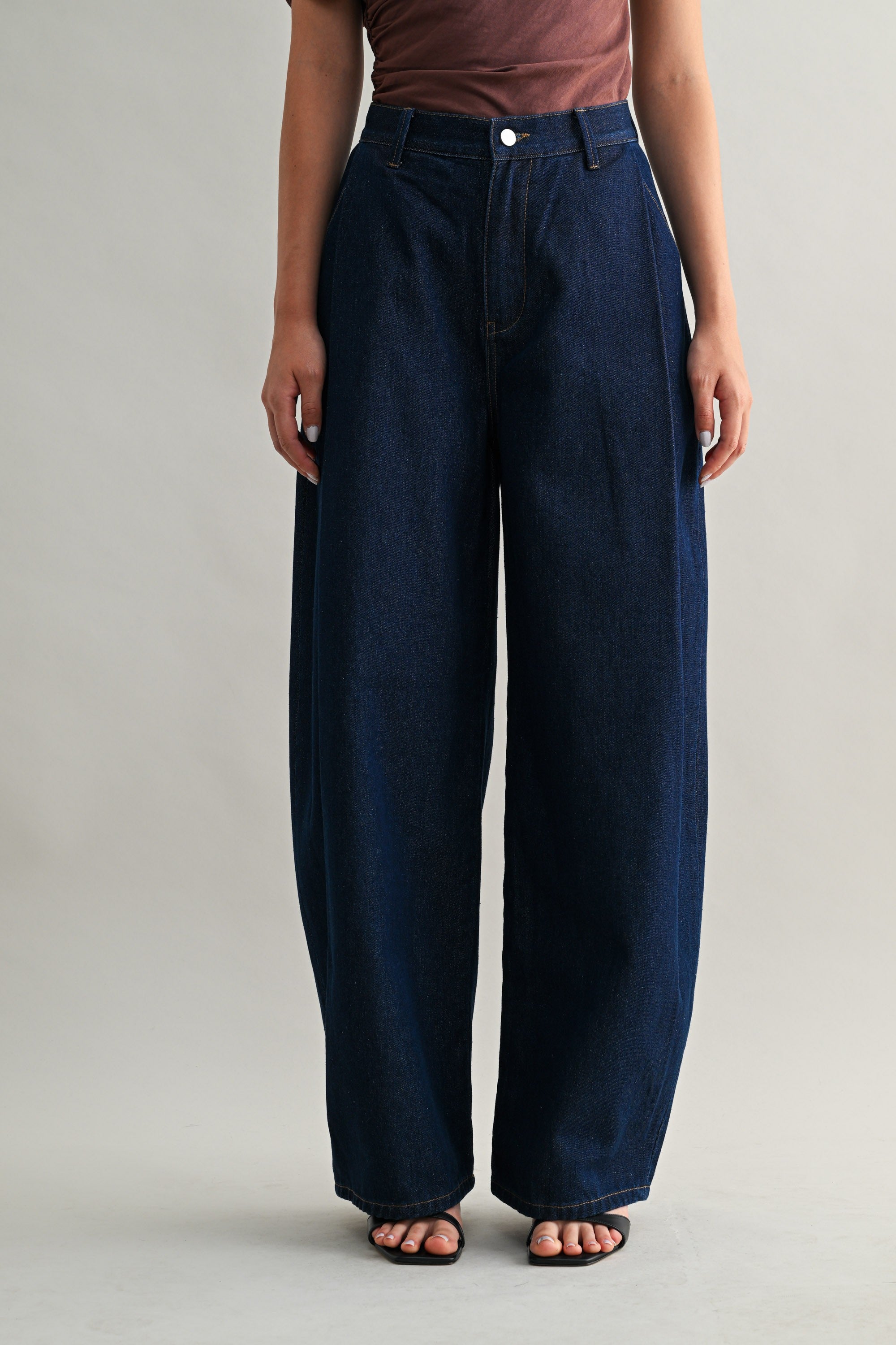 Mid-Rise Denim Pants