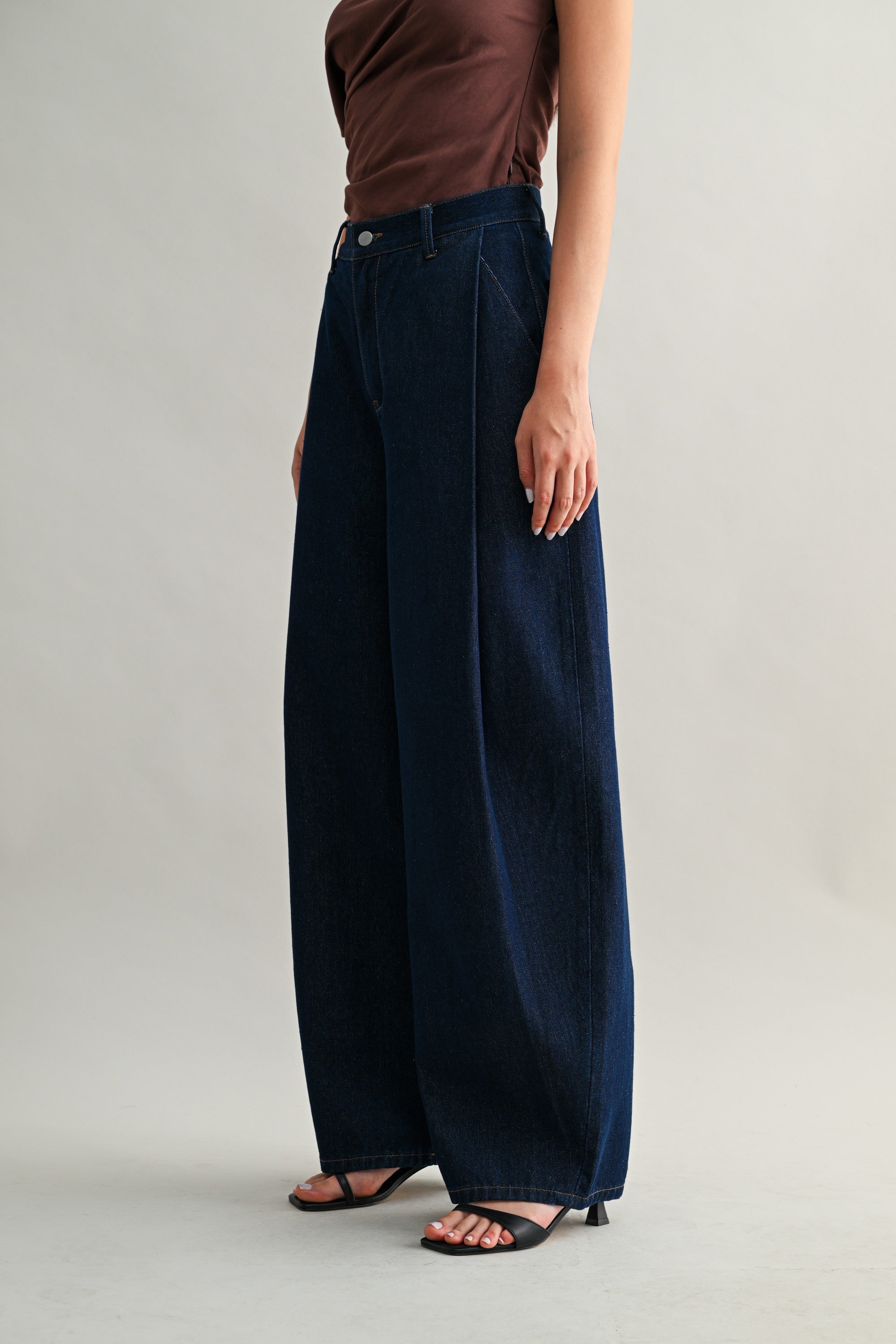 Mid-Rise Denim Pants